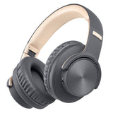B8 Bluetooth 5.0 Headphones 40H Play time Touch Control Wireless Headphone with Mic Over Ear Earphone TF Headset for phone PC Grey Gold - Tophatter Daily Deals