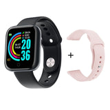 Y68 Sports Smart Watch Life Waterproof Watch Blood Pressure Heart Rate Monitor Soft Silicone 1.3 Inch Smart Bracelet Smartwatch Photo Color 3 With packing box - Tophatter Daily Deals