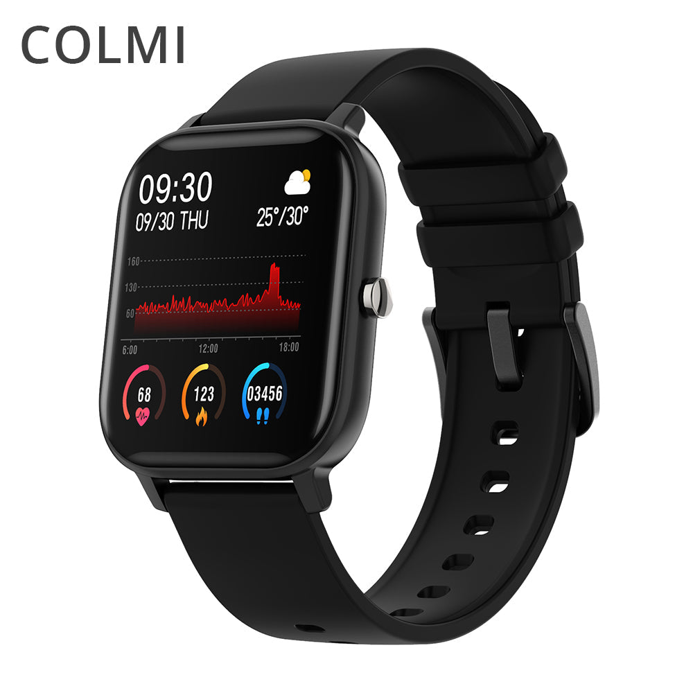 COLMI P8 1.4 inch Smart Watch Men Full Touch Fitness Tracker Blood Pressure Smart Clock Women GTS Smartwatch for Xiaomi - Tophatter Daily Deals