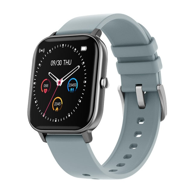COLMI P8 1.4 inch Smart Watch Men Full Touch Fitness Tracker Blood Pressure Smart Clock Women GTS Smartwatch for Xiaomi Gray - Tophatter Daily Deals