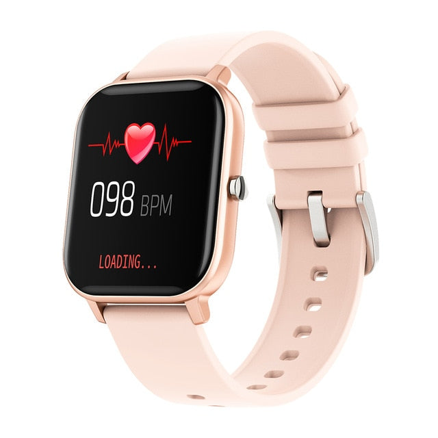 COLMI P8 1.4 inch Smart Watch Men Full Touch Fitness Tracker Blood Pressure Smart Clock Women GTS Smartwatch for Xiaomi Rose gold - Tophatter Daily Deals