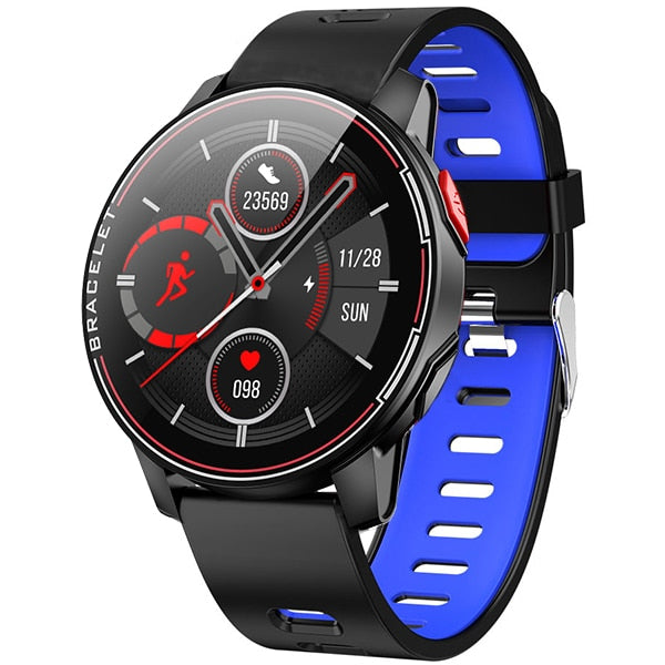 2020 New L6 Smart Watch IP68 Waterproof Sport Men Women Bluetooth Smartwatch Fitness Tracker Heart Rate Monitor For Android IOS Black Blue - Tophatter Daily Deals