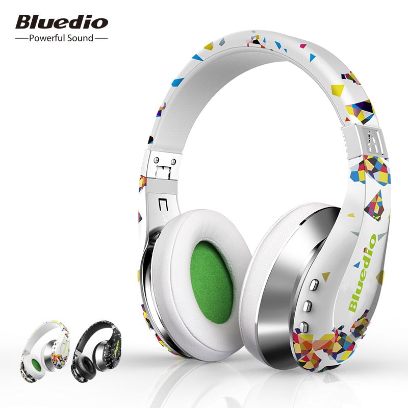 Bluedio A(Air) Bluetooth Headphones/Wireless Headset Fashionable Printed Wireless Headphone For Phone - Tophatter Daily Deals