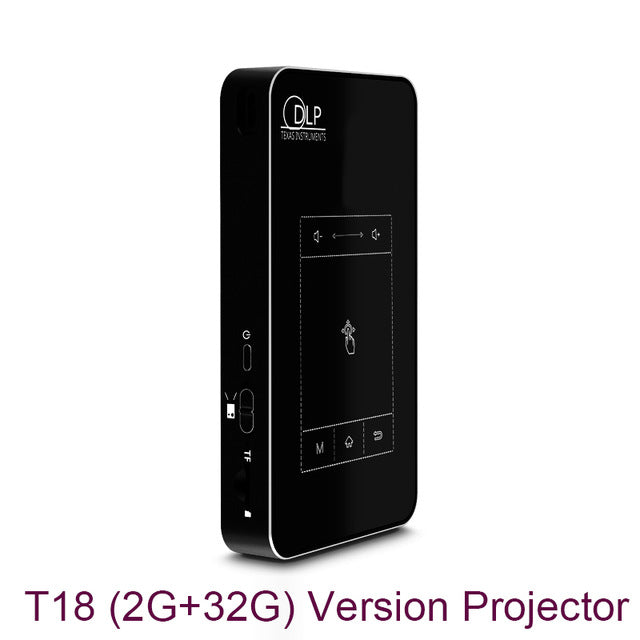 Smartldea T18 (2G+32G) Android 7.1.2 Smart Projector Mini DLP Projector Support AC3 HD 1080P Video Beamer Bluetooth Airplay DLNA 2G 32G Projector - Tophatter Daily Deals