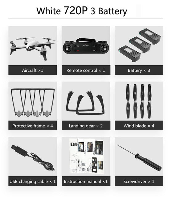 SG106 WiFi FPV RC Drone 4K Camera Optical Flow 1080P HD Dual Camera Aerial Video RC Quadcopter Aircraft Quadrocopter Toys Kid 720P White 3B - Tophatter Daily Deals