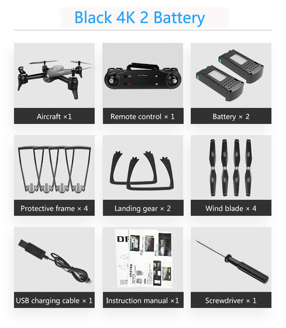 SG106 WiFi FPV RC Drone 4K Camera Optical Flow 1080P HD Dual Camera Aerial Video RC Quadcopter Aircraft Quadrocopter Toys Kid 4K Black 2B - Tophatter Daily Deals