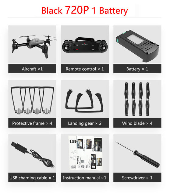 SG106 WiFi FPV RC Drone 4K Camera Optical Flow 1080P HD Dual Camera Aerial Video RC Quadcopter Aircraft Quadrocopter Toys Kid 720P Black 1B - Tophatter Daily Deals