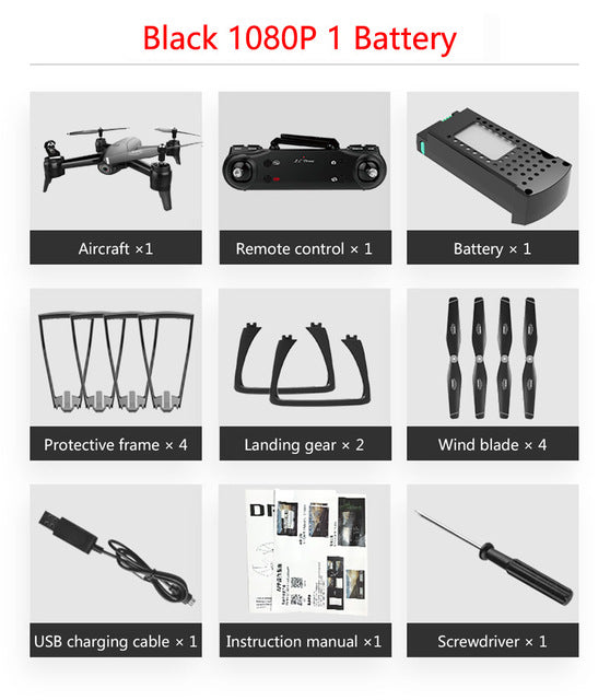 SG106 WiFi FPV RC Drone 4K Camera Optical Flow 1080P HD Dual Camera Aerial Video RC Quadcopter Aircraft Quadrocopter Toys Kid 1080P Black 1B - Tophatter Daily Deals