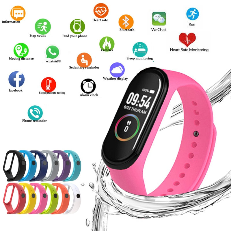 M4 Smart Sport Band Wristband Watch Fitness Activity Tracker Pedometer Heart Rate Monitoring Tracker Blood Pressure Wrist Watch - Tophatter Daily Deals