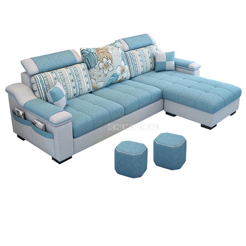 NEW 3 Seat Linen Living Room Sofa Set Home Furniture Modern Design Frame Soft Sponge L Shape Home Furniture - Tophatter Daily Deals