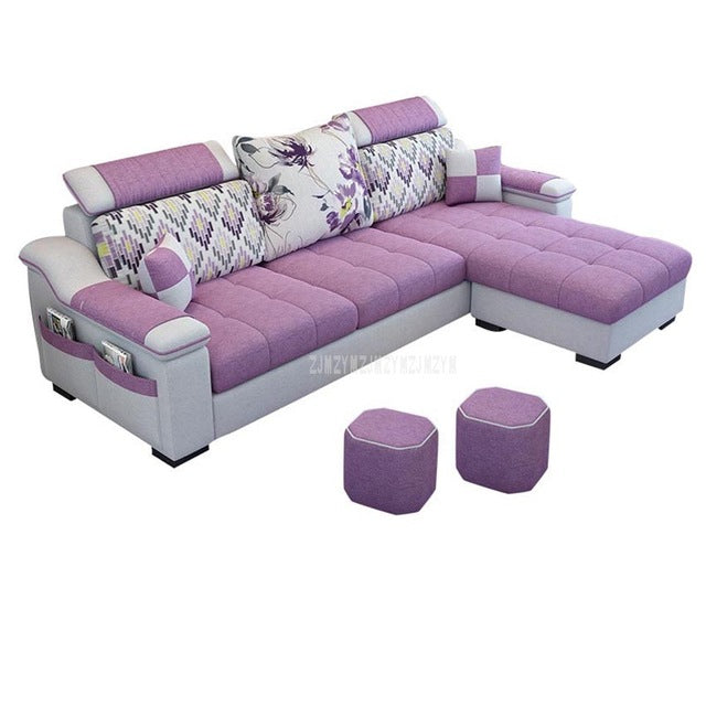 NEW 3 Seat Linen Living Room Sofa Set Home Furniture Modern Design Frame Soft Sponge L Shape Home Furniture No.5 Color - Tophatter Daily Deals