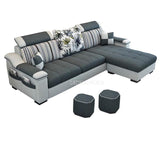 NEW 3 Seat Linen Living Room Sofa Set Home Furniture Modern Design Frame Soft Sponge L Shape Home Furniture No.9 Color - Tophatter Daily Deals