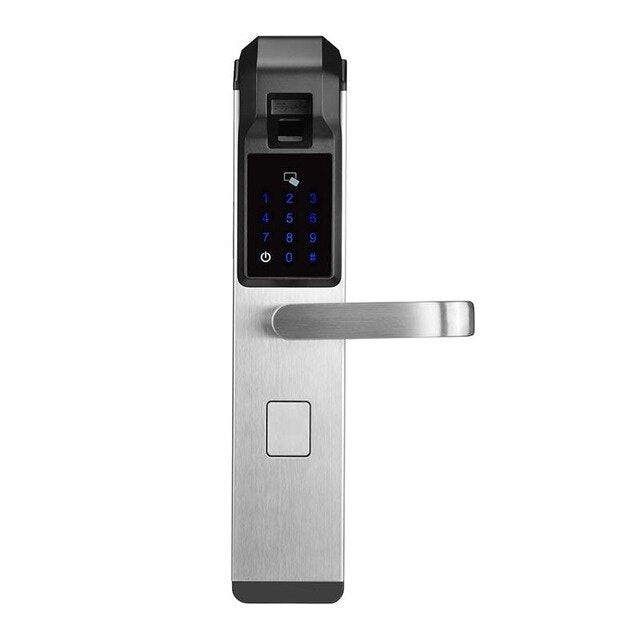 KPIOCCOK Biometric Fingerprint Door Lock Intelligent Electronic Lock Fingerprint Verification With Password & RFID Unlock 260x24 Lock body - Tophatter Daily Deals