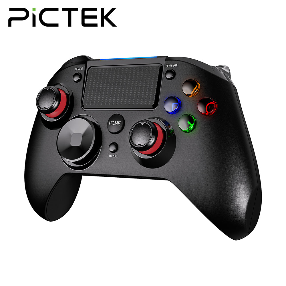 Wireless Gaming Controller for PS4/PC Rechargeable Gamepad with Audio Port/Sixaxis/Dual Vibration/Turbo Linear Trigger Joypad - Tophatter Daily Deals