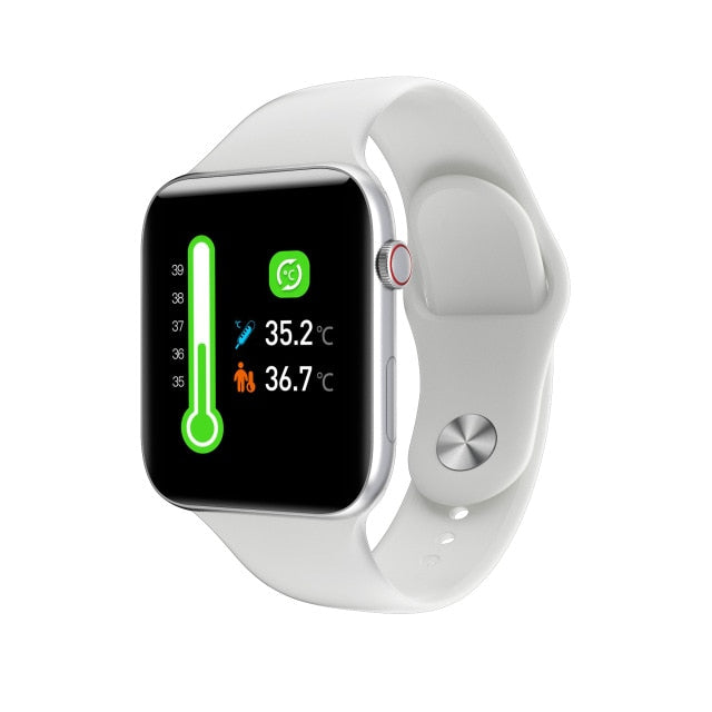 Fobase Air Pro Real-time Body Temperature Heart rate zone 2 Bluetooth 5.0 Smart Watch White - Tophatter Daily Deals