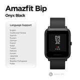 Built in GPS Amazfit Bip Smart Watch Multi Language Smartwatch Watchs Always On Display 45 Days Battery for Android Phone IOS Onyx Black - Tophatter Daily Deals