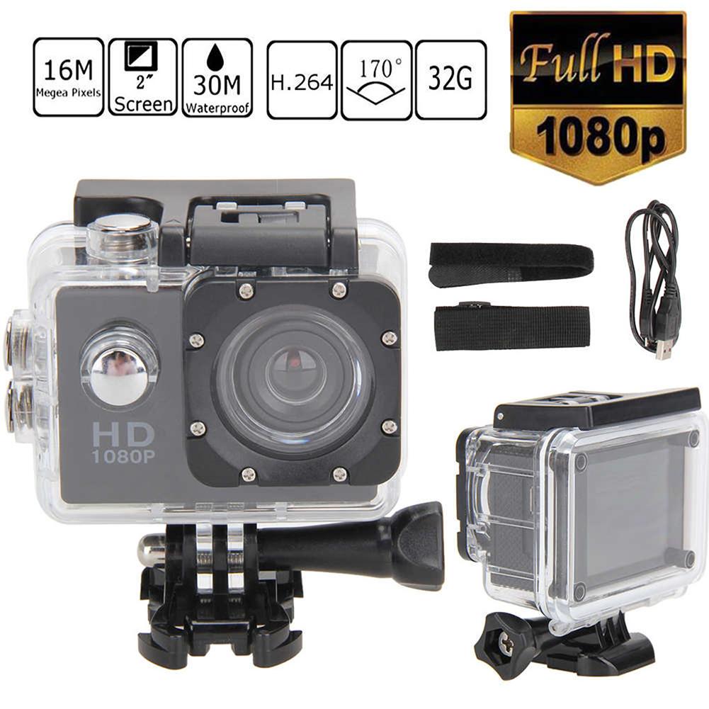 2.0 Inch Full HD 1080P Waterproof Camera Camcorder Car Motorcyce Sports DV Go Car Cam Pro Camcorder With Cam Accessories - Tophatter Daily Deals