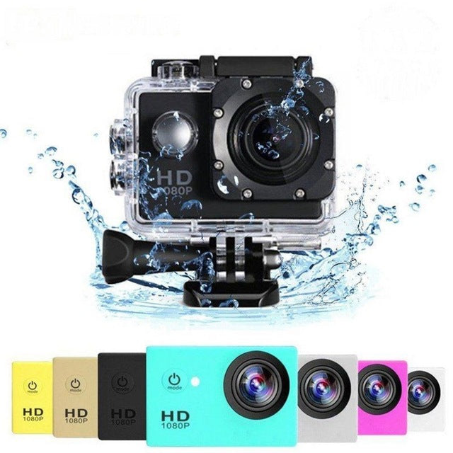 2.0 Inch Full HD 1080P Waterproof Camera Camcorder Car Motorcyce Sports DV Go Car Cam Pro Camcorder With Cam Accessories Black - Tophatter Daily Deals