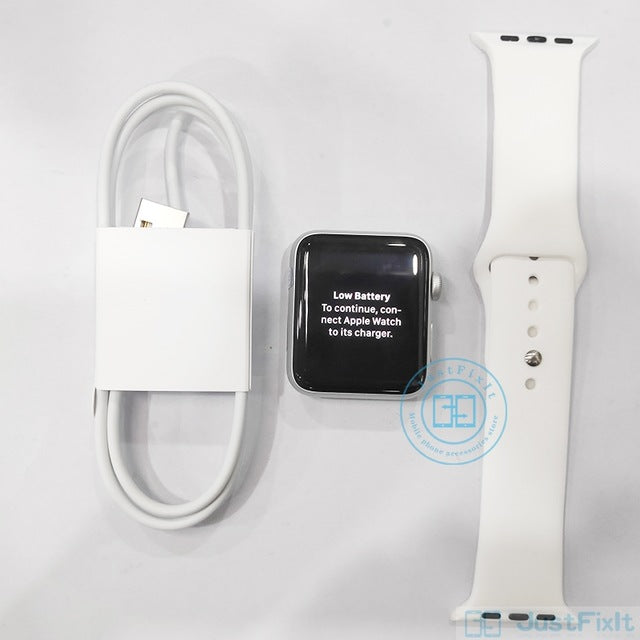 Apple Watch 1 3 Series1 Series3 Women and Men's Smartwatch GPS Tracker Apple Smart Watch Band 38mm 42mm Smart Wearable Devices White Band - Tophatter Daily Deals