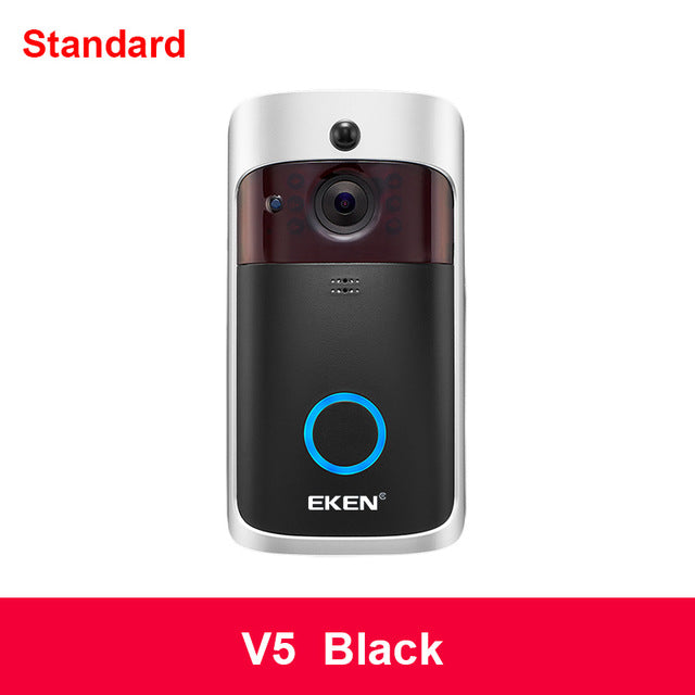Smart IP Video Intercom WIFI Video Door Phone Door Bell WIFI Doorbell Camera IR Alarm Wireless Security Camera EKEN V5 Standard - Tophatter Daily Deals