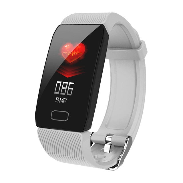 1.14 Smart Band Weather Display Blood Pressure Heart Rate Monitor Fitness Tracker Smart Watch Bracelet Waterproof Men Women Kids gray - Tophatter Daily Deals