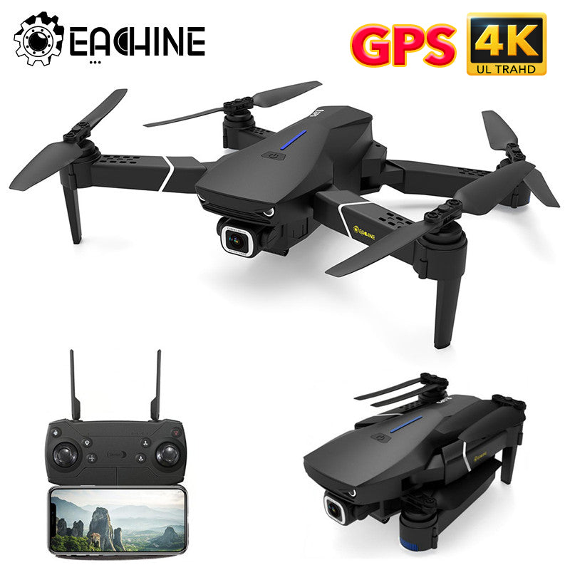 Eachine E520S E520 GPS FOLLOW ME WIFI FPV Quadcopter With 4K/1080P HD Wide Angle Camera Foldable Altitude Hold Durable RC Drone - Tophatter Daily Deals