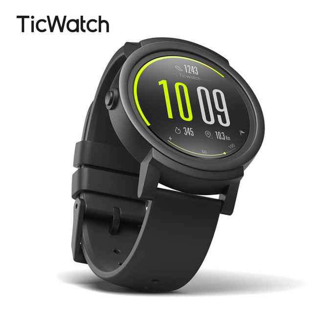 TicWatch E Smart Watch Bluetooth GPS Sport Watch iOS&Android Google Play IP67 Waterproof Long Battery Life Multi-language Default Title - Tophatter Daily Deals