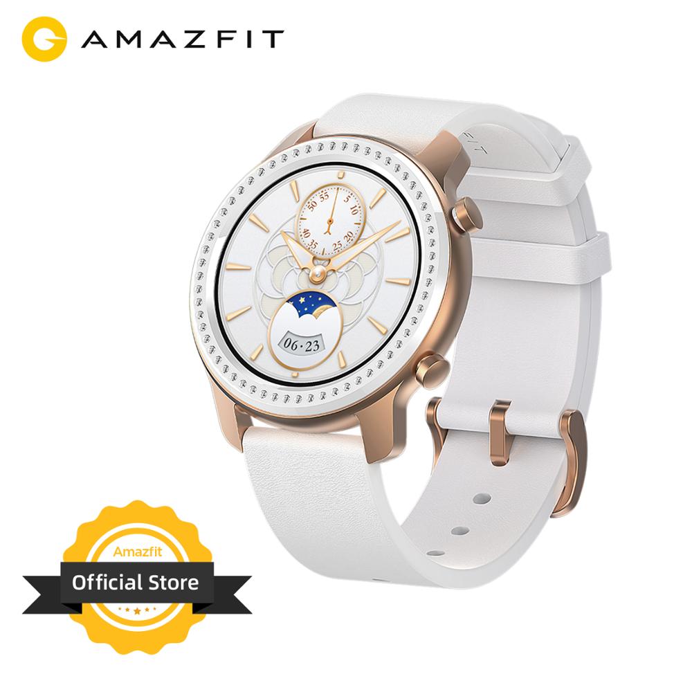 In Stock Glitter Edition New Amazfit GTR 42mm Smart Watch 5ATM women's watch12 Days Battery Music Control For Android IOS phone - Tophatter Daily Deals