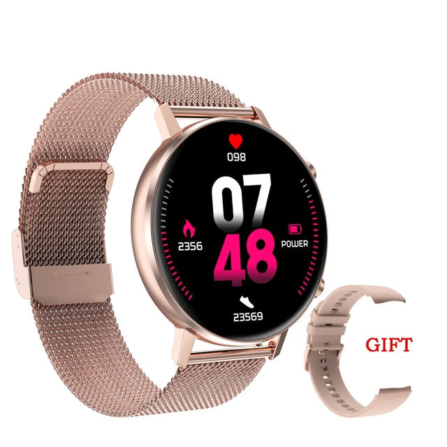 Smart Watch Women DT96 Smartwatch 360*360 Multi-sports Fitness Tracker Heart Rate Monitor Blood Pressure Oxygen VS DT88 SG2 S20 Pink With original box - Tophatter Daily Deals