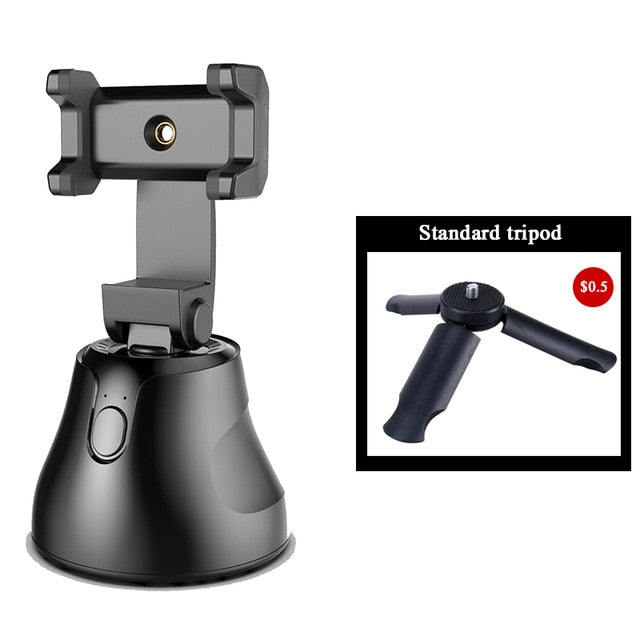 Apai Genie 360 Rotation Face tracking Selfie Stick Tripod Object Tracking Holder Camera Gimbal for Photo Vlog Live Video Record Black with Tripod - Tophatter Daily Deals