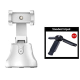 Apai Genie 360 Rotation Face tracking Selfie Stick Tripod Object Tracking Holder Camera Gimbal for Photo Vlog Live Video Record White with Tripod - Tophatter Daily Deals
