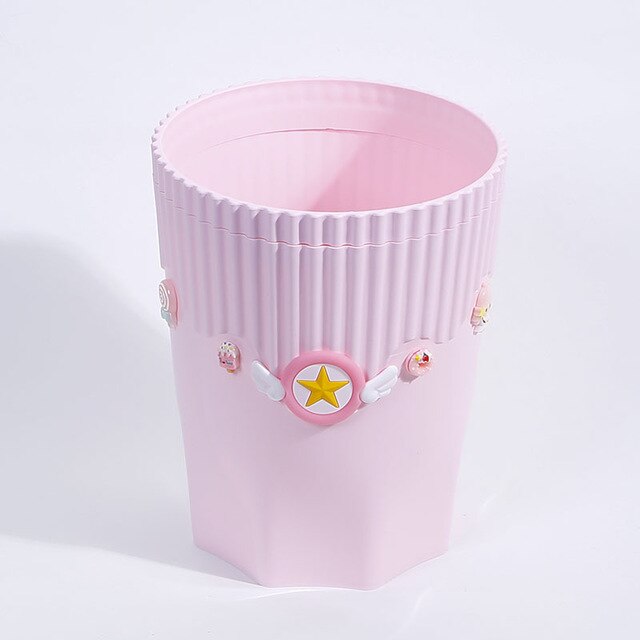 Cardcaptor Sakura Pink Wastepaper Basket Bin Trashcan Small Sakura Anime - Tophatter Daily Deals