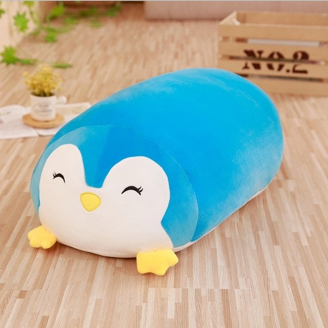 Tsum Tsum Giant Pillow Cushion Plush - Cat, Frog, Corgi Dog, Penguin, Pig, Up To 90cm Blue Penguin Animals - Tophatter Daily Deals