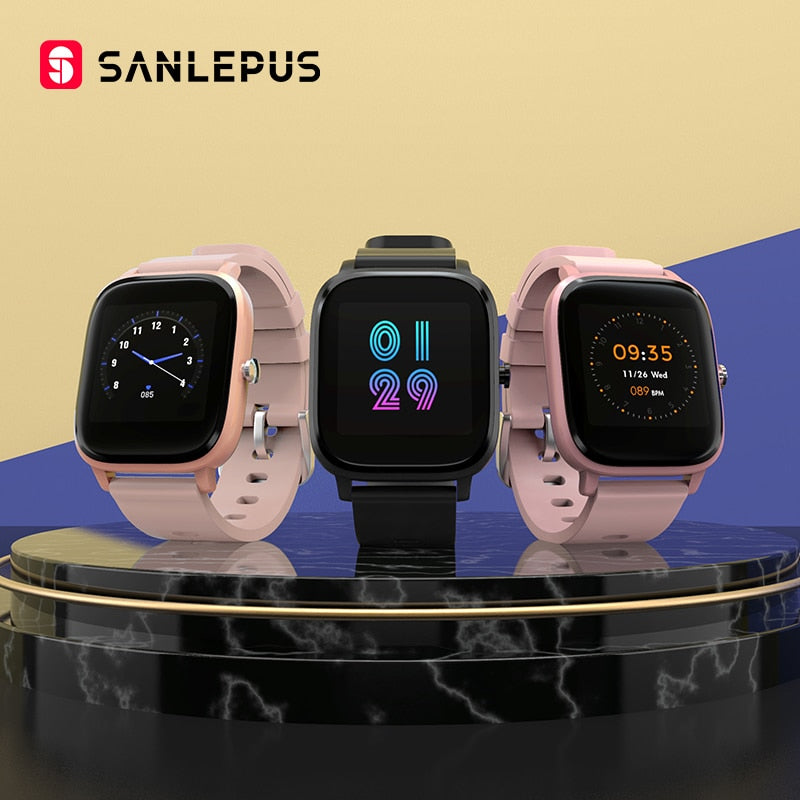2020 SANLEPUS Smart Watch Sport Heart Rate Monitor Waterproof Watches Men Women Bluetooth Smart Band For Android iOS Xiaomi - Tophatter Daily Deals