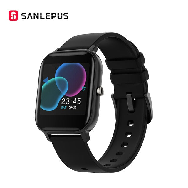 2020 SANLEPUS Smart Watch Sport Heart Rate Monitor Waterproof Watches Men Women Bluetooth Smart Band For Android iOS Xiaomi Black - Tophatter Daily Deals