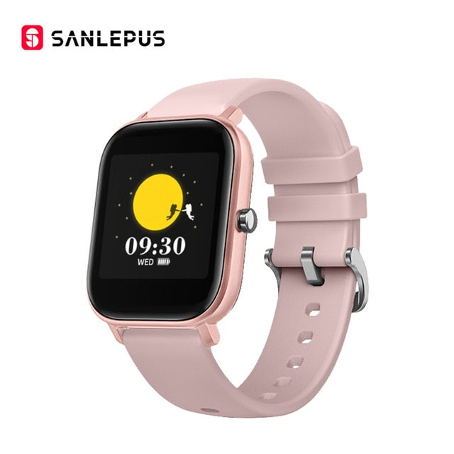 2020 SANLEPUS Smart Watch Sport Heart Rate Monitor Waterproof Watches Men Women Bluetooth Smart Band For Android iOS Xiaomi Pink - Tophatter Daily Deals