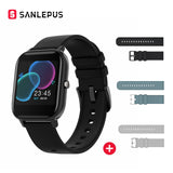 2020 SANLEPUS Smart Watch Sport Heart Rate Monitor Waterproof Watches Men Women Bluetooth Smart Band For Android iOS Xiaomi Black with 3 straps 1 Poland - Tophatter Daily Deals