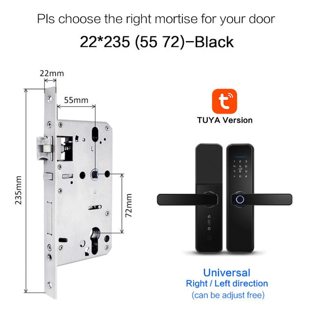 New X5 Waterproof Tuya Biometric Fingerprint Lock, Security Intelligent Smart Lock With WiFi APP Password RFID Door Lock 5572 - Tophatter Daily Deals