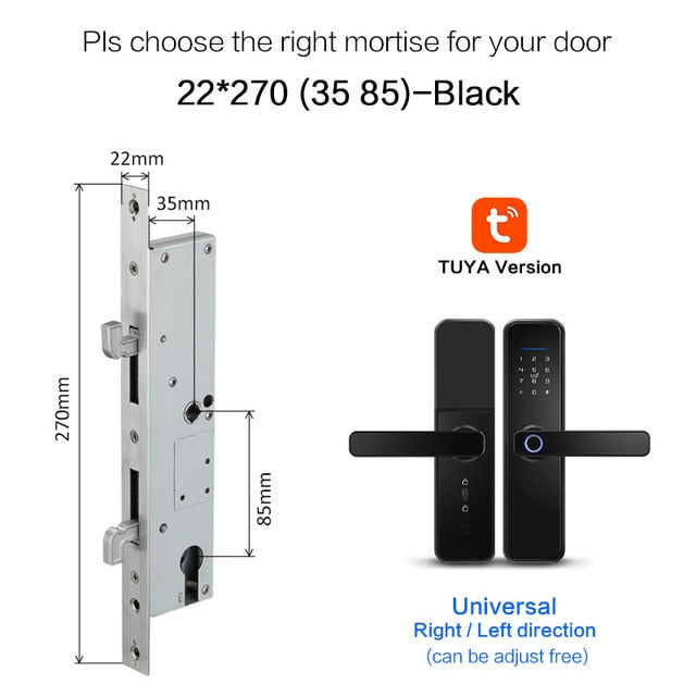 New X5 Waterproof Tuya Biometric Fingerprint Lock, Security Intelligent Smart Lock With WiFi APP Password RFID Door Lock 3585 sliding - Tophatter Daily Deals