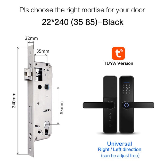 New X5 Waterproof Tuya Biometric Fingerprint Lock, Security Intelligent Smart Lock With WiFi APP Password RFID Door Lock 3585 - Tophatter Daily Deals