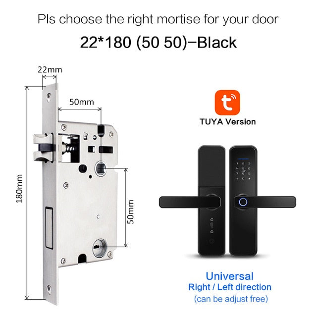 New X5 Waterproof Tuya Biometric Fingerprint Lock, Security Intelligent Smart Lock With WiFi APP Password RFID Door Lock 180 5050 - Tophatter Daily Deals