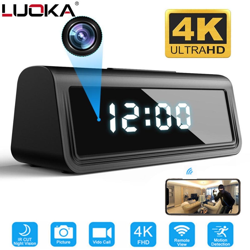HDlivecam wifi camera Secret Clock micro camera Recorder Security Night Vision Motion Detect Camcorder 4k HFD micro kamera espia - Tophatter Daily Deals