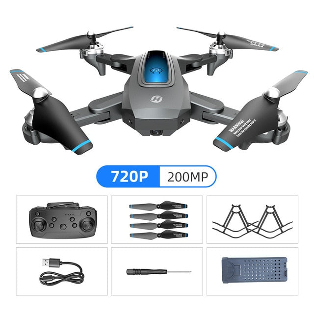 Holy Stone HS240 4K Drone HD Camera Profesional Foldable RC Dron Quadrocopter Quadcopter Drone 200MP 720P for Kids HolyStone 720P 1 battery - Tophatter Daily Deals