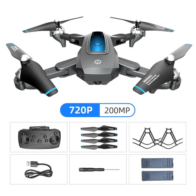 Holy Stone HS240 4K Drone HD Camera Profesional Foldable RC Dron Quadrocopter Quadcopter Drone 200MP 720P for Kids HolyStone 720P 2 battery - Tophatter Daily Deals