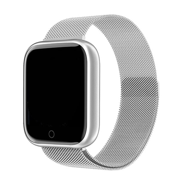 New I5 Women Waterproof Smart Watch P70 P68 Bluetooth Smartwatch For Apple IPhone Xiaomi Heart Rate Monitor Fitness Tracker D20 Silver Steel - Tophatter Daily Deals