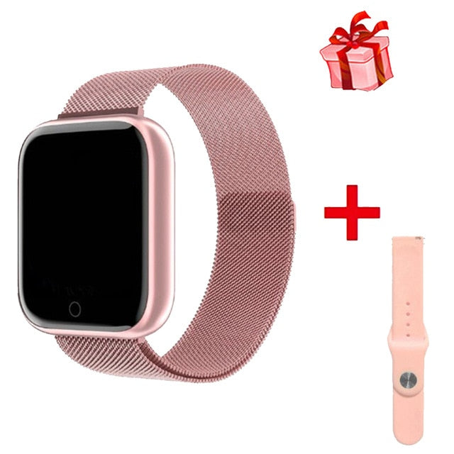 New I5 Women Waterproof Smart Watch P70 P68 Bluetooth Smartwatch For Apple IPhone Xiaomi Heart Rate Monitor Fitness Tracker D20 PI Steel PI Silica - Tophatter Daily Deals