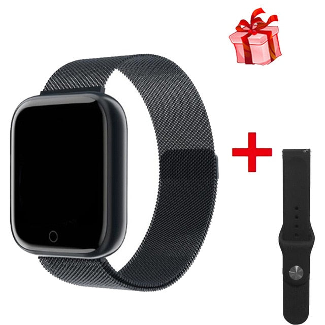 New I5 Women Waterproof Smart Watch P70 P68 Bluetooth Smartwatch For Apple IPhone Xiaomi Heart Rate Monitor Fitness Tracker D20 BK Steel BK Silica - Tophatter Daily Deals