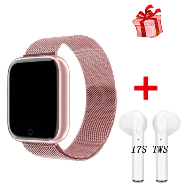 New I5 Women Waterproof Smart Watch P70 P68 Bluetooth Smartwatch For Apple IPhone Xiaomi Heart Rate Monitor Fitness Tracker D20 PI Steel Add i7s - Tophatter Daily Deals