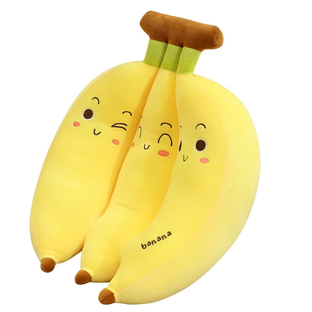 Bunch of Bananas Kawaii Plush Toy Yellow Food - Tophatter Daily Deals