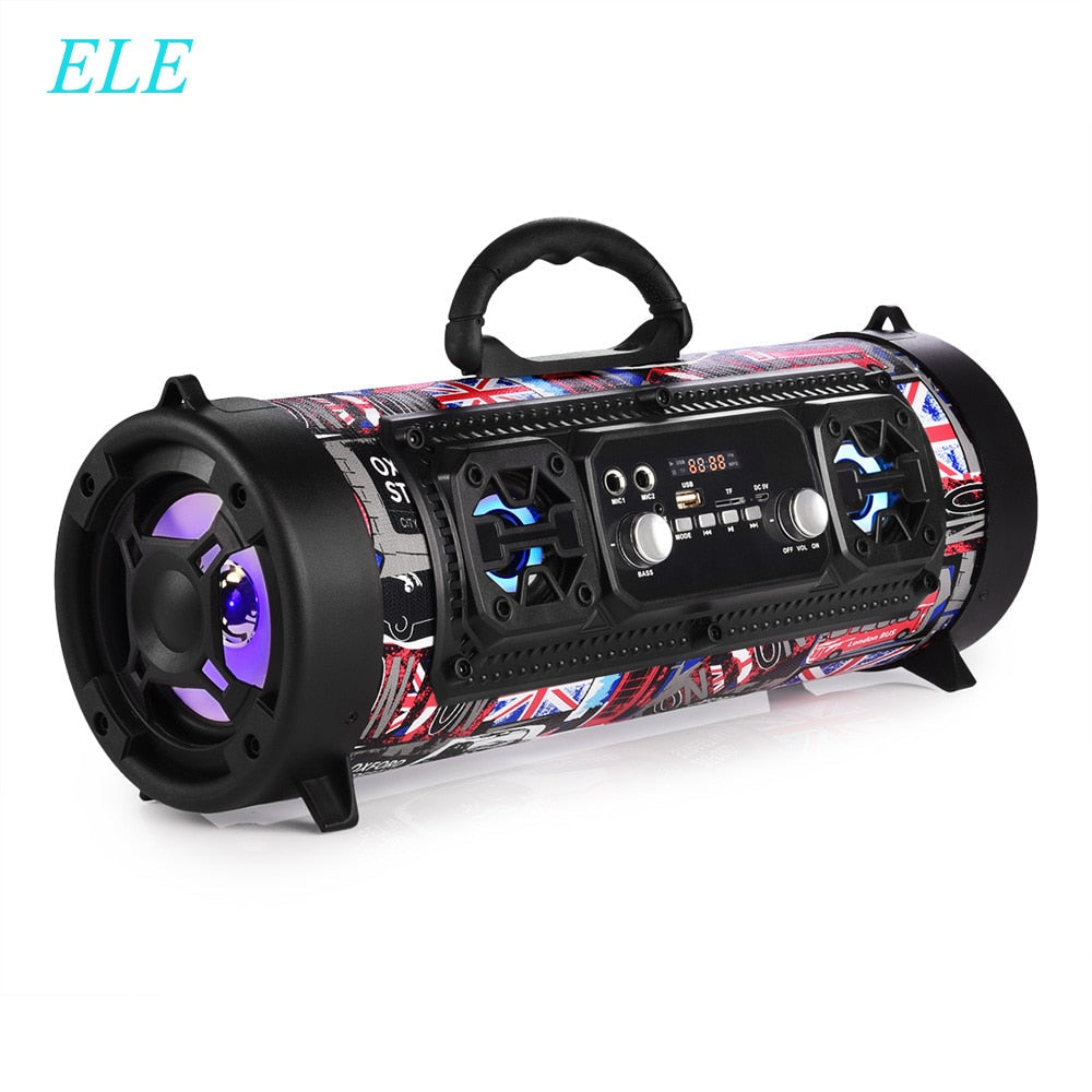 16W Portable Column Bluetooth Speaker Move KTV 3D Sound System Sound Bar Subwoofer Music Wireless Speaker FM Radio USB - Tophatter Daily Deals
